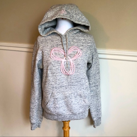 TNA Tops - TNA Women’s Baltic Grey/Light Pink Hooded Pull Over Sweater